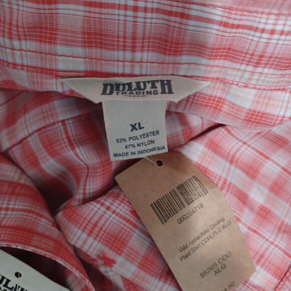 Duluth Trading womens button up shirt orange sz XL - Picture 6 of 6